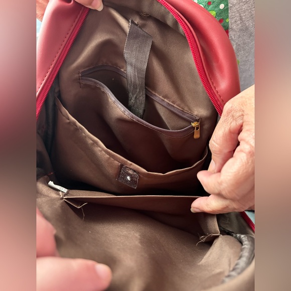 Girls Bowknot Cute Leather Backpack Mini Backpack Purse for Women (Red) (2 pcs) - Picture 12 of 14